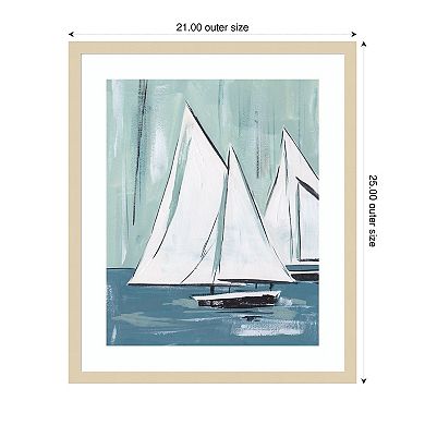Sailing Winds I by Melissa W Wood Framed Wall Art Print