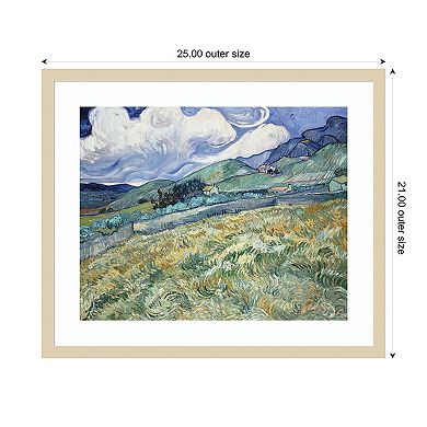 Van Gogh Landscapes with Clouds II by Vincent van Gogh Wood Framed Wall Art Print