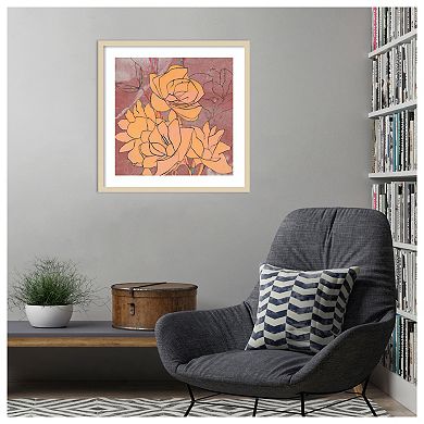 Abstract Pale Roses by Elena Ray Wood Framed Wall Art Print