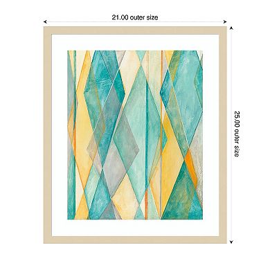 Diamond Illusion II by Megan Meagher Wood Framed Wall Art Print