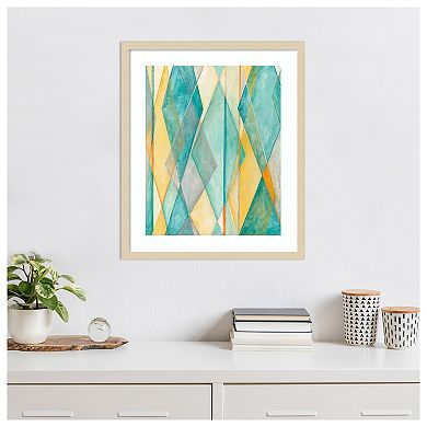 Diamond Illusion II by Megan Meagher Wood Framed Wall Art Print