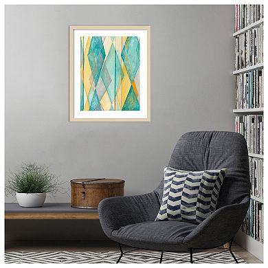 Diamond Illusion II by Megan Meagher Wood Framed Wall Art Print