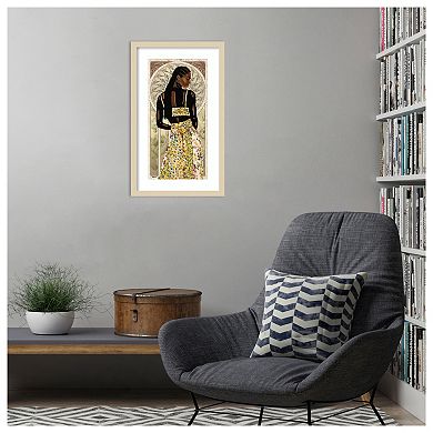 Natural Beauty in Gold II by Alonzo Saunders Wood Framed Wall Art Print