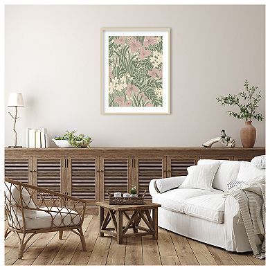 Field of Flowers Light Green by Katie Oshea Wood Framed Wall Art Print