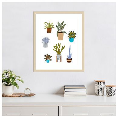 Houseplants II by Melissa W Wood Framed Wall Art Print