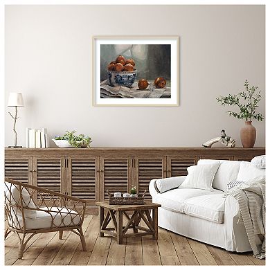 A Dish of Fruit IV by Marian Parsons Wood Framed Wall Art Print