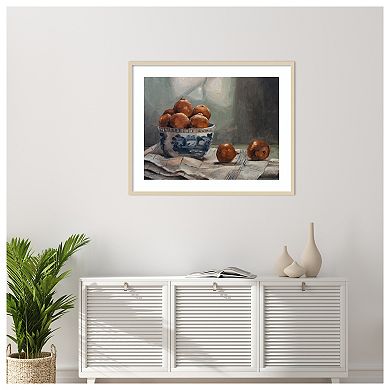 A Dish of Fruit IV by Marian Parsons Wood Framed Wall Art Print