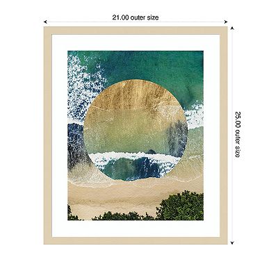 Breaking Shore IV by Grace Popp Wood Framed Wall Art Print