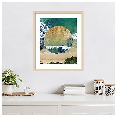 Breaking Shore IV by Grace Popp Wood Framed Wall Art Print