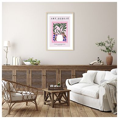 Periwinkle Flowers by Incado Wood Framed Wall Art Print
