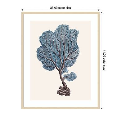 Indigo Reef IV by Melissa W Wood Framed Wall Art Print