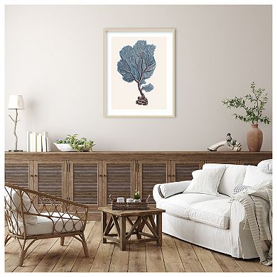 Indigo Reef IV by Melissa W Wood Framed Wall Art Print