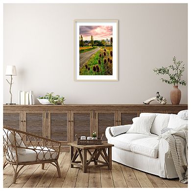 Chateau Tauzia Thistles by Colby Chester Wood Framed Wall Art Print