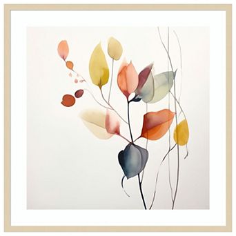 Fluid Floral Artistry I by Irena Orlov Wood Framed Wall Art Print