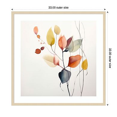 Fluid Floral Artistry I by Irena Orlov Wood Framed Wall Art Print