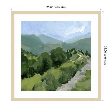 Tree Lined Path I by Victoria Barnes Wood Framed Wall Art Print