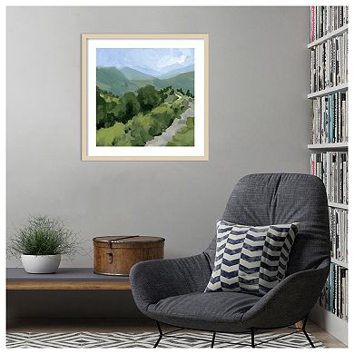 Tree Lined Path I by Victoria Barnes Wood Framed Wall Art Print