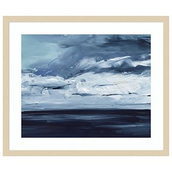 Moonlit Ocean II by Ethan Harper Wood Framed Wall Art Print