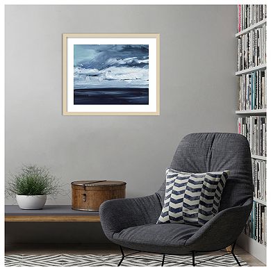 Moonlit Ocean II by Ethan Harper Wood Framed Wall Art Print