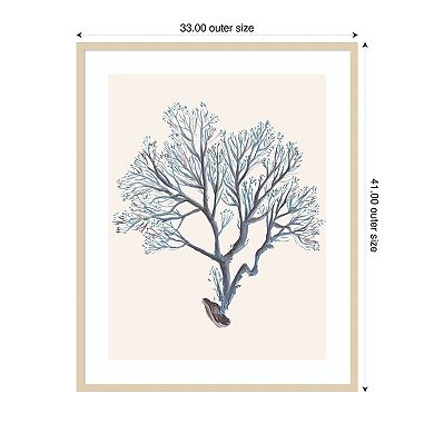 Indigo Reef III by Melissa W Wood Framed Wall Art Print