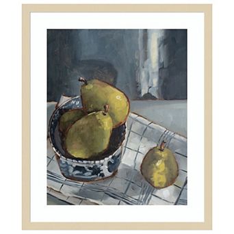 A Dish of Fruit I by Marian Parsons Wood Framed Wall Art Print