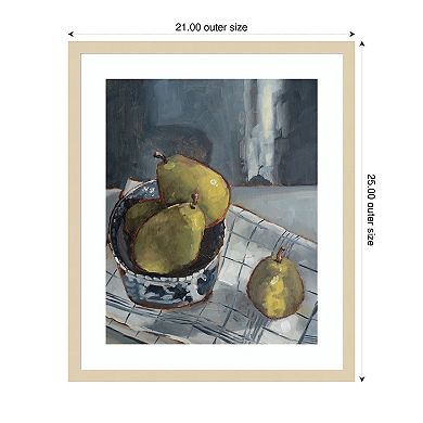 A Dish of Fruit I by Marian Parsons Wood Framed Wall Art Print