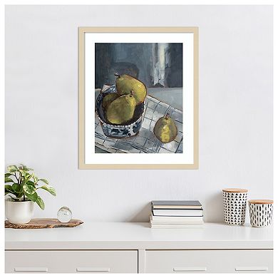 A Dish of Fruit I by Marian Parsons Wood Framed Wall Art Print