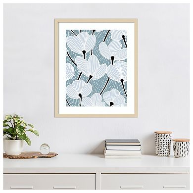 Modern Poppy I by Katie Oshea Wood Framed Wall Art Print
