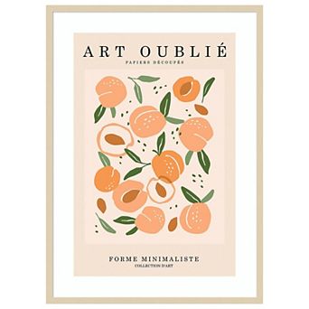 Peachy Pattern by Incado Wood Framed Wall Art Print