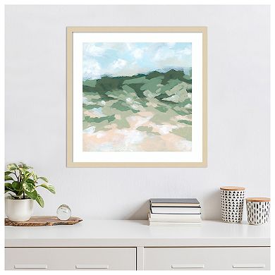 Blockbrush Valley II by June Erica Vess Wood Framed Wall Art Print