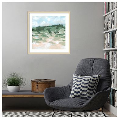 Blockbrush Valley II by June Erica Vess Wood Framed Wall Art Print