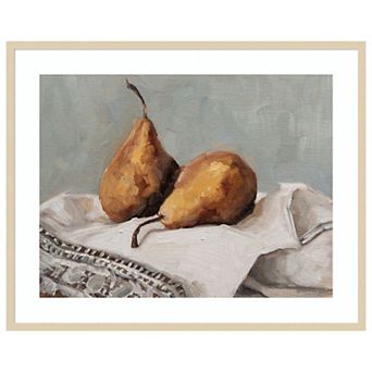Pair of Pears II by Marian Parsons Wood Framed Wall Art Print