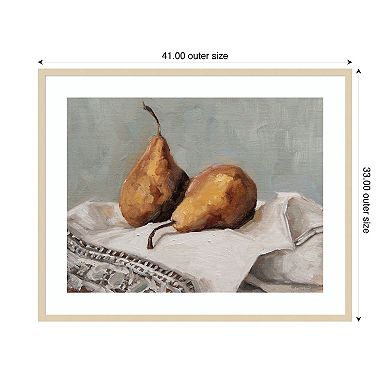 Pair of Pears II by Marian Parsons Wood Framed Wall Art Print
