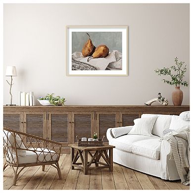 Pair of Pears II by Marian Parsons Wood Framed Wall Art Print