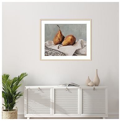 Pair of Pears II by Marian Parsons Wood Framed Wall Art Print