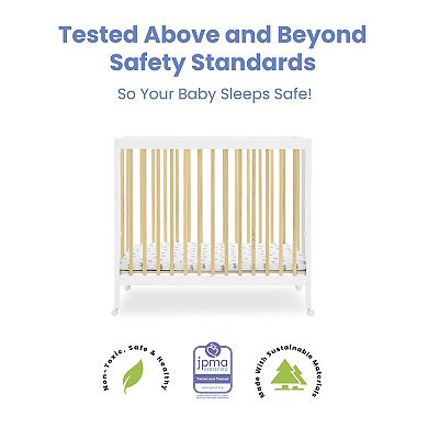 Delta Children Mia Portable Folding Mini Crib & 1.5-Inch Mattress Set