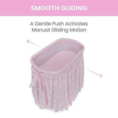 Baby Bassinet Smooth Glide Bassinet Delta Children Flora Gliding