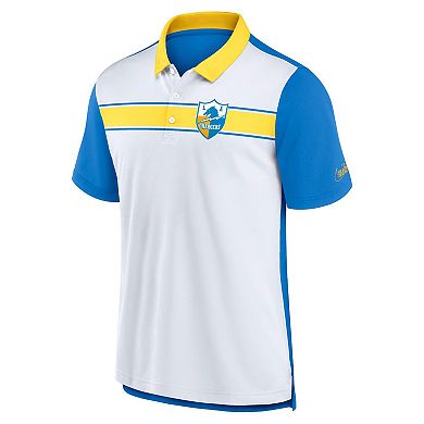 Men's Nike White/Powder Blue Los Angeles Chargers Rewind Pique Polo