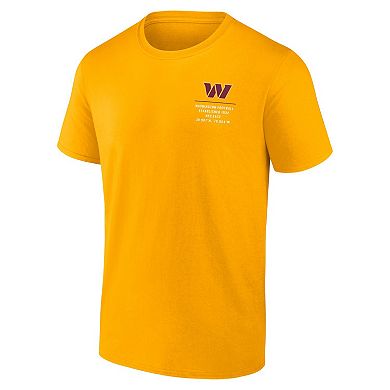 Men's Fanatics Gold Washington Commanders Repeat Stats T-Shirt