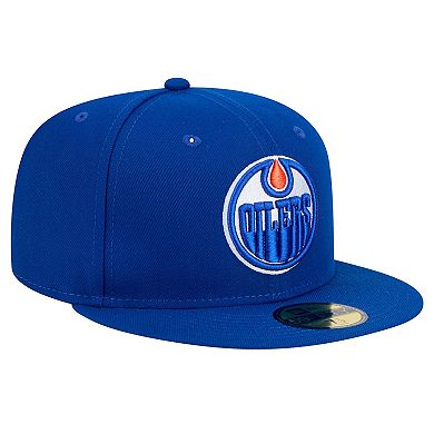 Men's New Era Royal Edmonton Oilers Core 59FIFTY Fitted Hat