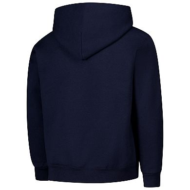 Youth Champion Navy Michigan Wolverines Campus Pullover Hoodie