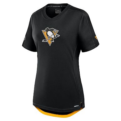 Women's Fanatics Black Pittsburgh Penguins Authentic Pro Rink T-Shirt