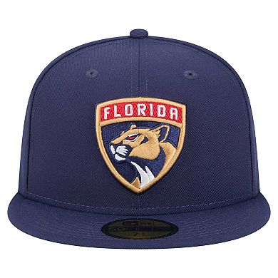 Men's New Era Navy Florida Panthers Core 59FIFTY Fitted Hat