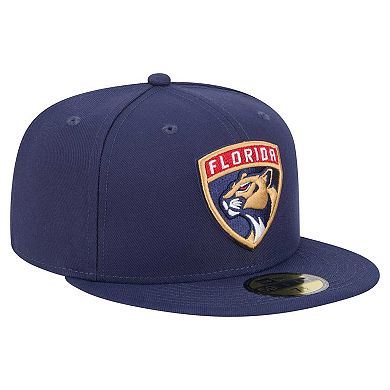 Men's New Era Navy Florida Panthers Core 59FIFTY Fitted Hat