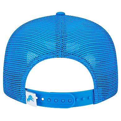 Youth New Era Blue Detroit Lions Main Trucker Snapback Hat