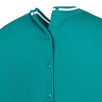 Men's G-III Sports by Carl Banks Aqua Miami Dolphins Adaptive Blocker Fleece Pullover Sweatshirt