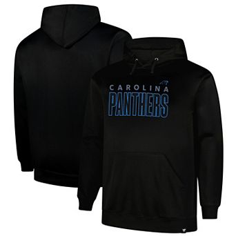 Men's Fanatics Black Carolina Panthers Big & Tall Fleece Pullover Hoodie