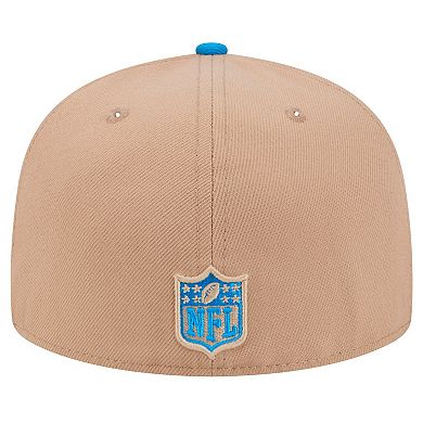 Men's New Era Tan Los Angeles Chargers Logo Main 59FIFTY Fitted Hat