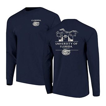 Men's Navy Florida Gators Comfort Colors Campus Nights Long Sleeve T-Shirt