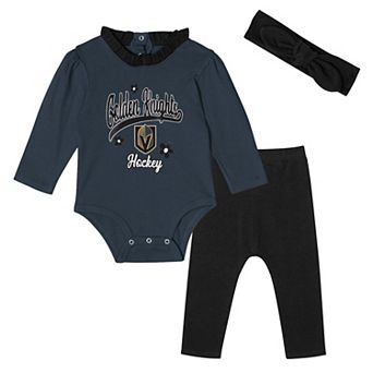 Girls Infant Vegas Golden Knights Rink Queen Long Sleeve 3 pc Set
